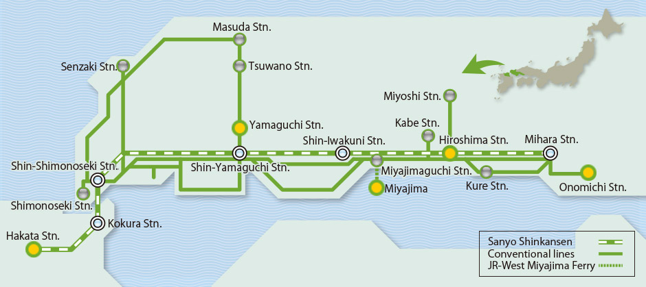 Hiroshima Train Map